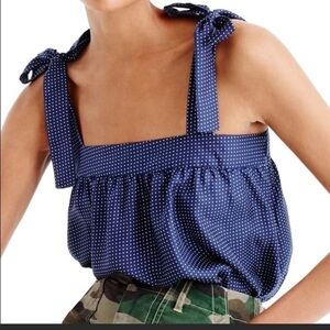 J. Crew Polka Dot Silk Blouse Size 00